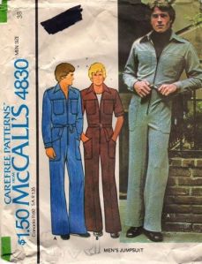 A page from an old catalog, advertising a McCalls' 4830 pattern for a jumpsuit that looks very much like the ones worn by the Bakka crew.