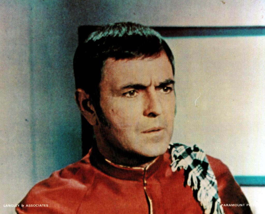 James Doohan as Scotty in an 8x10 sold by Langley & Associates. 